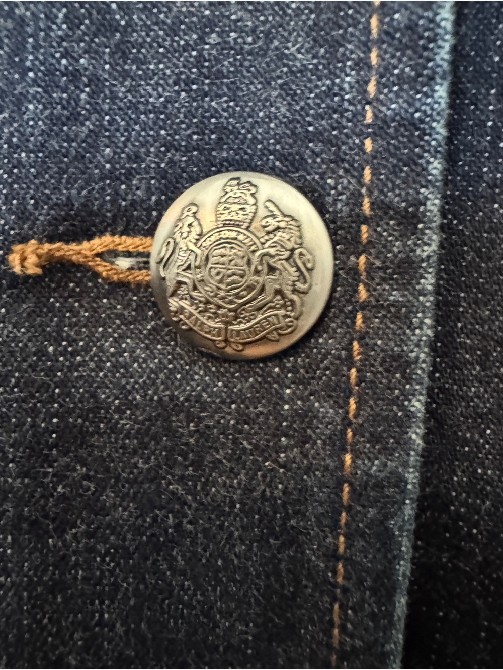 Ralph Lauren Dark Blue Denim Blazer Jacket - Picture 3 of 7